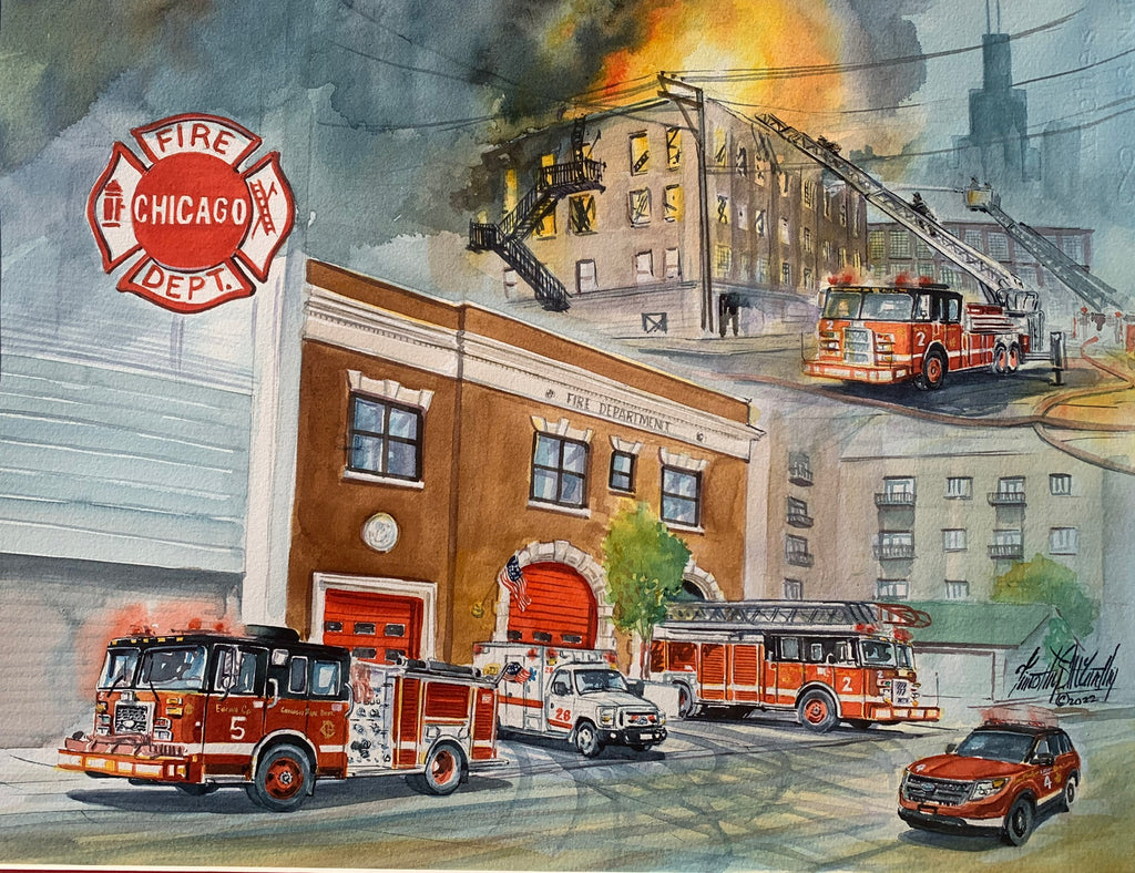Chicago Fire Department Engine 5 - Truck 2, Ambulance 28, Battalion 4